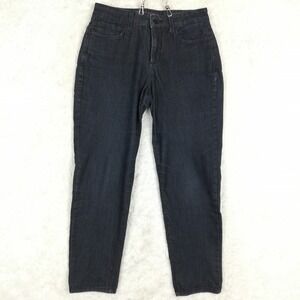 NYDJ Womens Jeans Ankle Tapered Blue Denim Mid Rise Dark Wash Lift Tuck 8